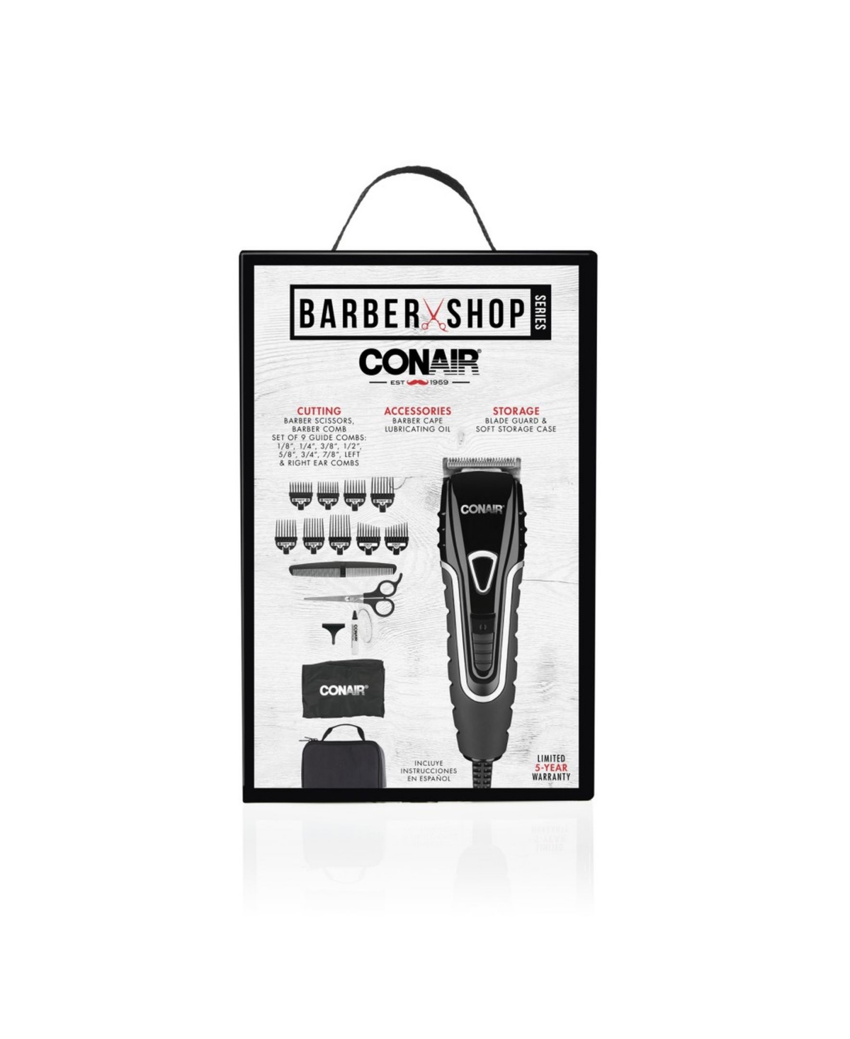 Shop Conair Barbershop Series Professional Home 15-piece Haircut Kit In Black,chrome