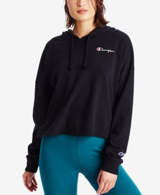 macy's champion cropped hoodie