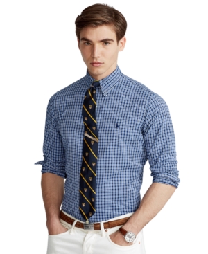 Polo Ralph Lauren Men's Classic-Fit Checked Performance Shirt