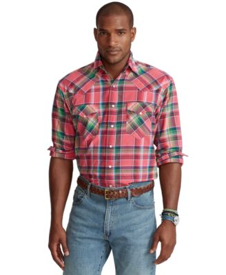 polo ralph lauren western plaid shirt