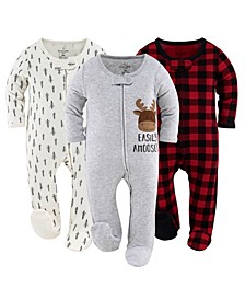 Baby Boys and Girls Sleepers Set, 3 Pack