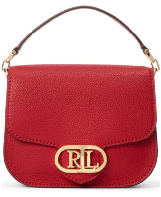 Lauren Ralph Lauren Addie Small Pebbled Leather Crossbody - Macy's