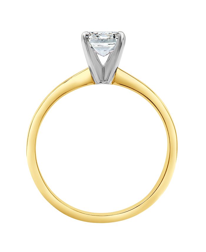 Macy's Diamond EmeraldCut Solitaire Engagement Ring (1 ct. t.w.) in 14k White or Yellow Gold
