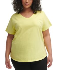 Plus Size Cotton V-Neck Top