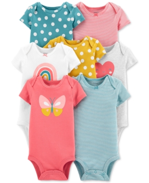 Carter's Baby Girls 7-Pack Short-Sleeve Bodysuits