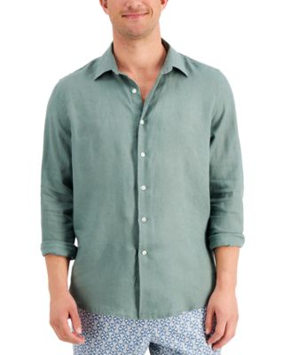 Tasso Elba Men s Regular Fit Solid Linen Shirt Created for Macy s Macy s