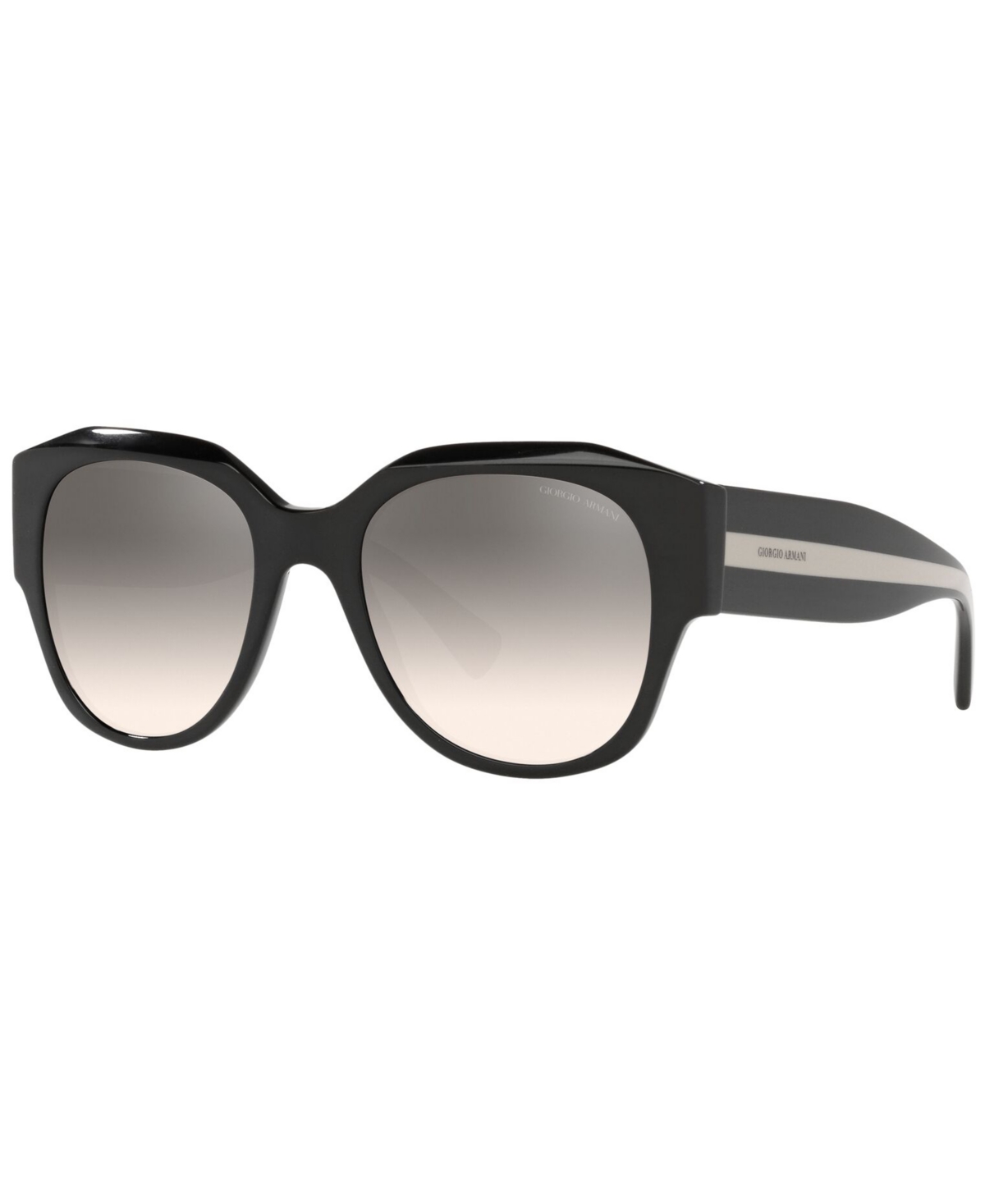 Giorgio Armani Women's Sunglasses, Ar8140 53 In Black,gradient Brown Mirror Silver