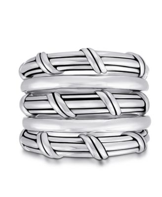 Peter Thomas Roth - Hudson Stacked Fan Ring In Sterling Silver