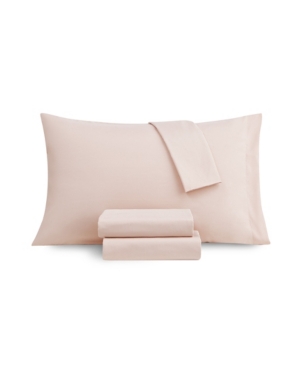 Shop Sanders Microfiber 3 Pc. Sheet Set, Twin, Created For Macy's In Blush