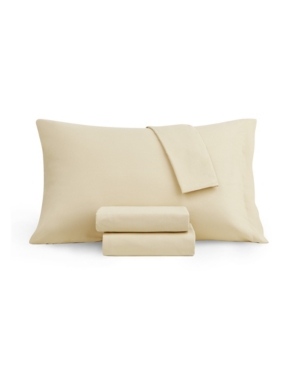 Shop Jessica Sanders Microfiber 4 Pc. Sheet Set, King, Created For Macy's In Wheat