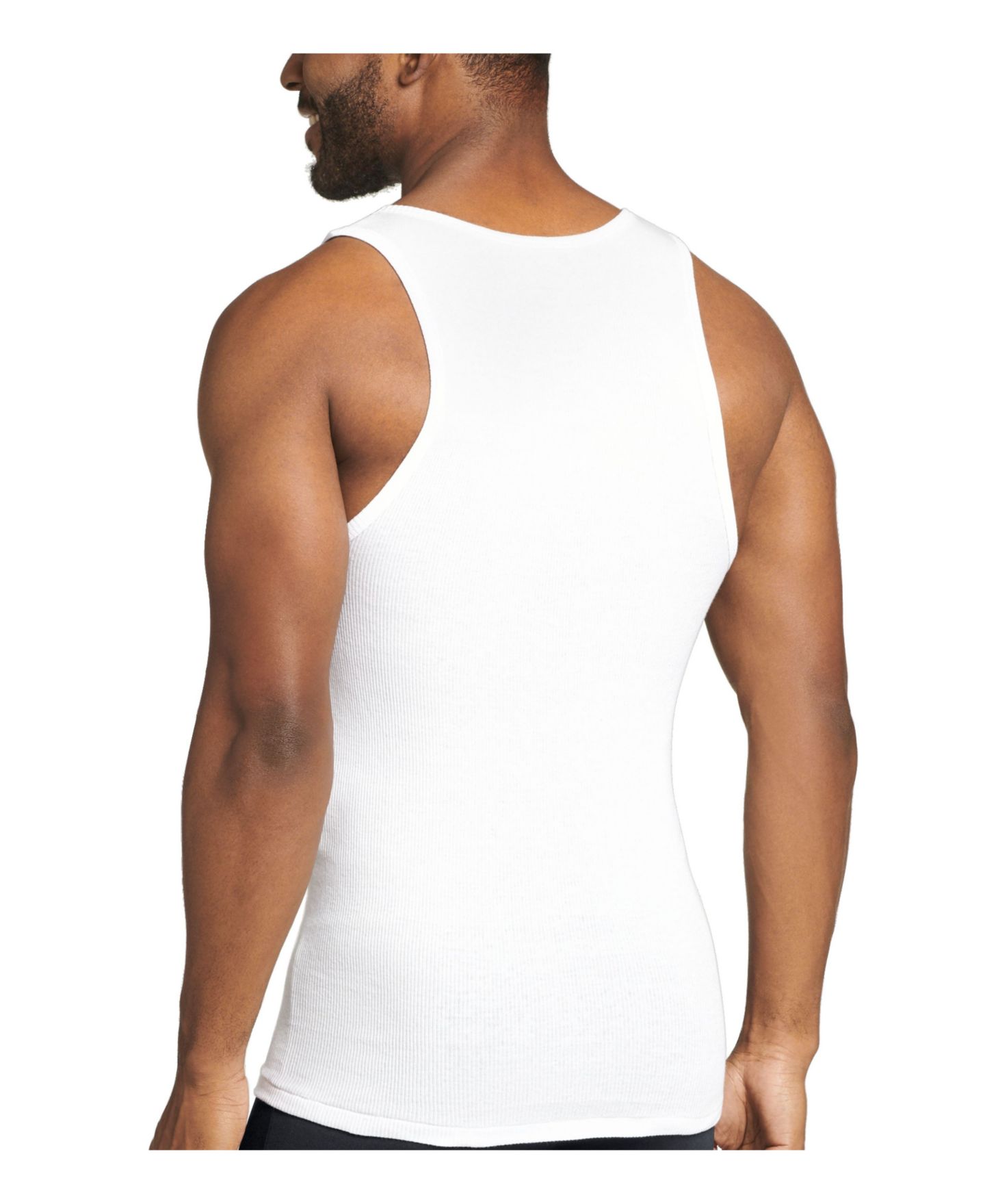 Мужские топы Jockey 3-Pack Cotton Crewneck Tank Tops, цвет: Белый — фото 3