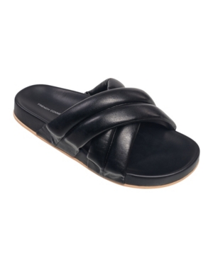 Shop French Connection Women's Hayden Criss-cross Flip Flop Slide Sandals In Black