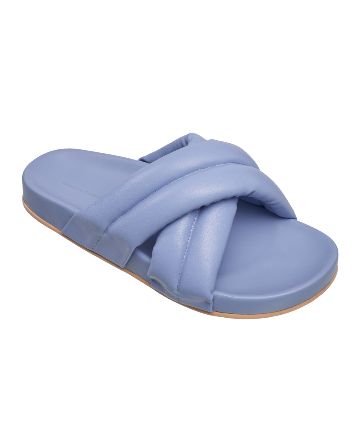 Shop French Connection Women's Hayden Criss-cross Flip Flop Slide Sandals In Light Blue