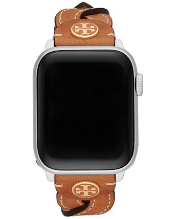 Tory Burch Women's Luggage Braided Leather Band for Apple Watch® 38mm/40mm  & Reviews - All Watches - Jewelry & Watches - Macy's