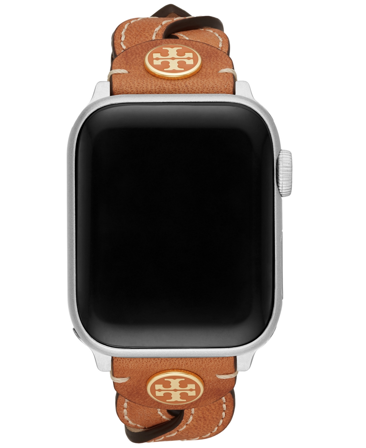 Shop Tory Burch Women's Luggage Braided Leather Band For Apple Watch 38mm/40mm In Brown