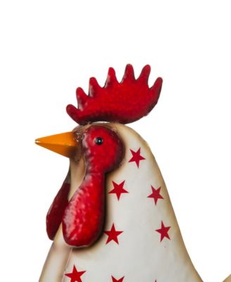 Patriotic Rooster Porch Decor