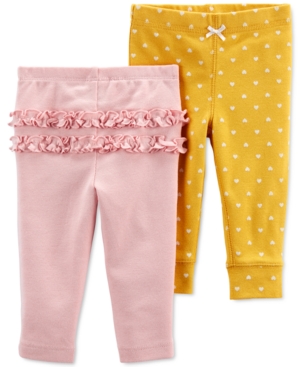 Carter's Baby Girls 2-Pack Pull-On Cotton Pants