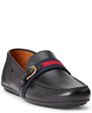 Polo Ralph Lauren Men's Riali Leather Loafers In Black