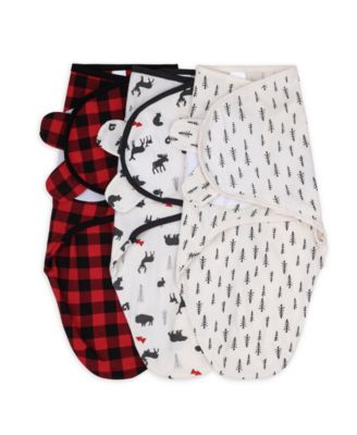 Baby Boys Newborn Swaddles Boys, 3 Pack Set, Blue Dino