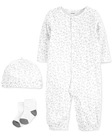Baby Boys or Baby Girls Take-Me-Home Converter Gown Set; 3-Pc.