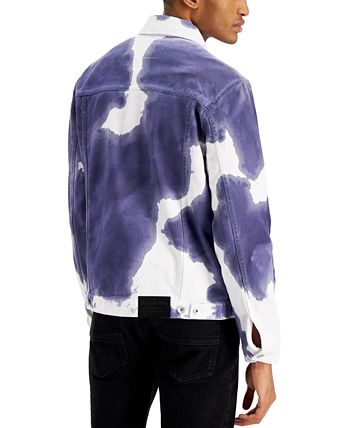 Denim Bay Men's Modern-Fit Stretch Tie-Dyed Denim Jacket - Macy's