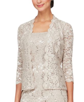 2-Pc. Lace Jacket & Midi Dress Set