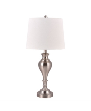 Fangio Lighting Table Lamp With Usb Port In Brushed Steel