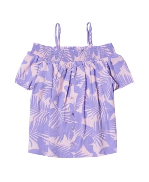 Big Girls All Over Print Challis Bardot Top