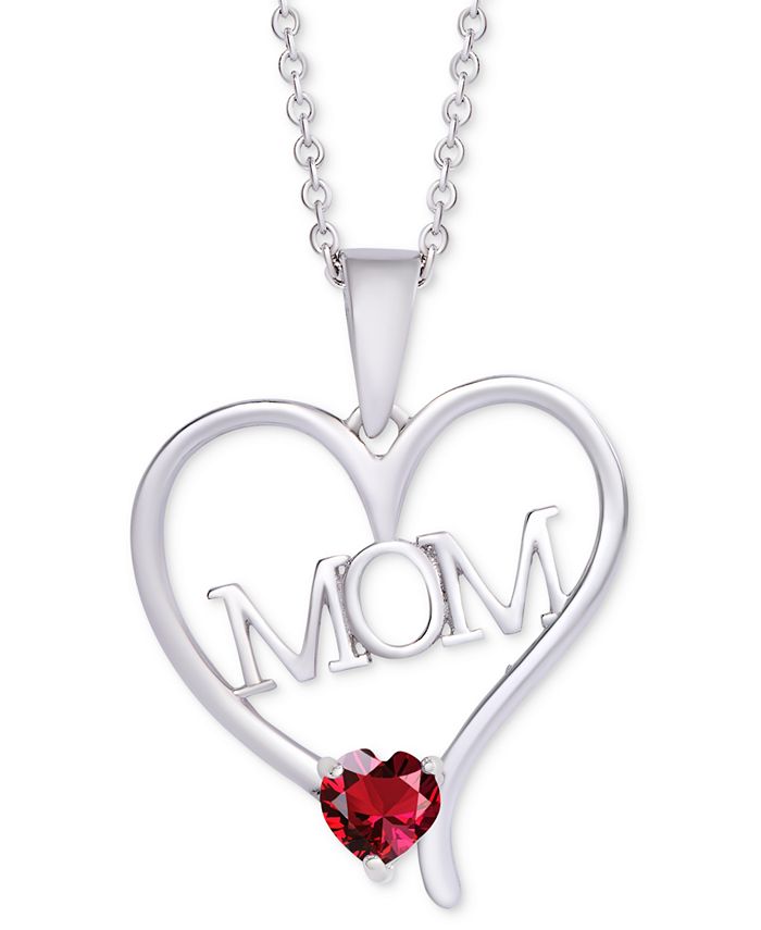 Macy's Red Spinel Mom Heart 18