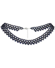 Cultured Freshwater Pearl (4-8mm) Multi-row Statement Necklace, 20" + 1" extender (Also in Black Cultured Freshwater Pearl)