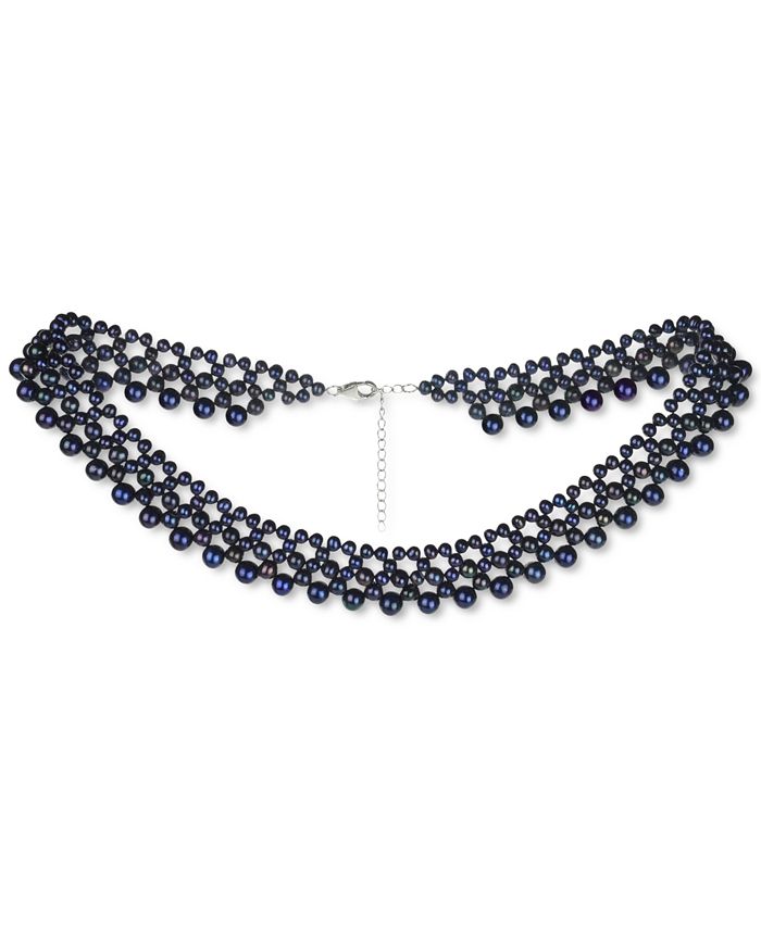 Macy's black pearl necklace top