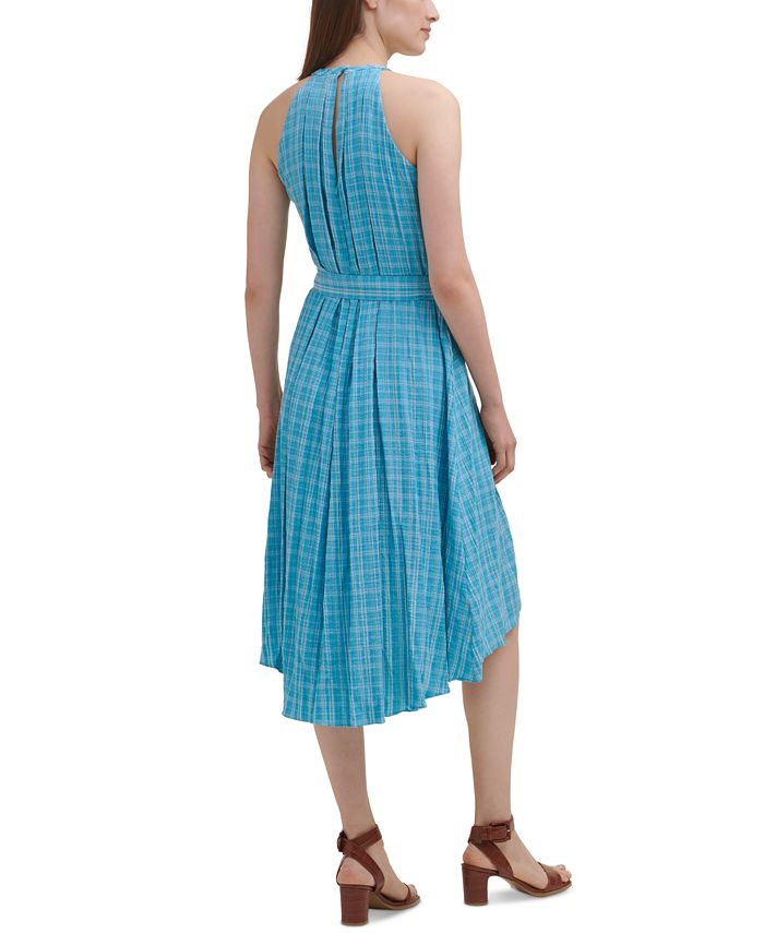 Calvin Klein Plaid Gauze Halter Dress Macy's