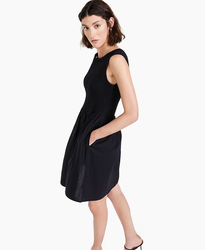 French Connection Rhodes Cotton Smocked Dress - Macy's