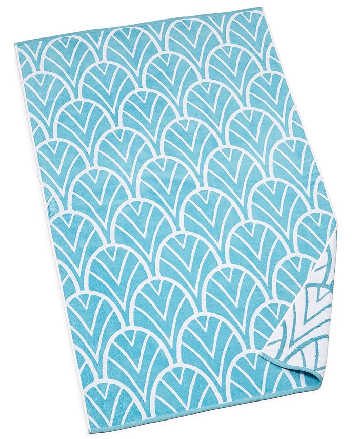 Hotel Collection CLOSEOUT! Resort Decorative Palm Cotton 40" x 70" Beach Towel, Created for Macy