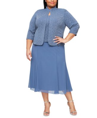 Alex Evenings - Plus Size Embellished Dress & Jacket