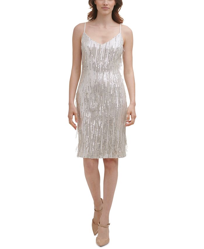 Calvin klein fringe dress 2025