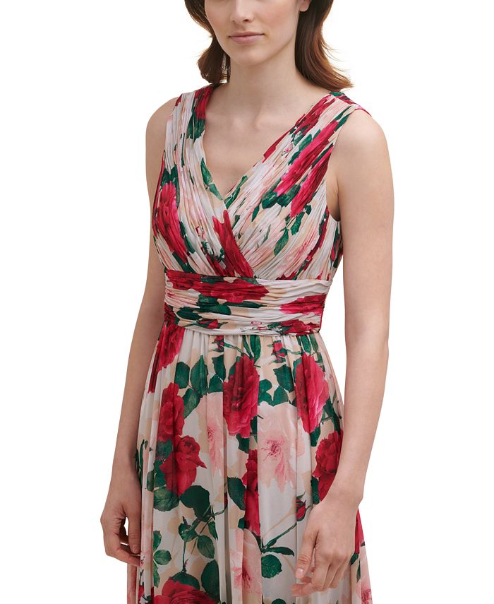 calvin klein floral gown