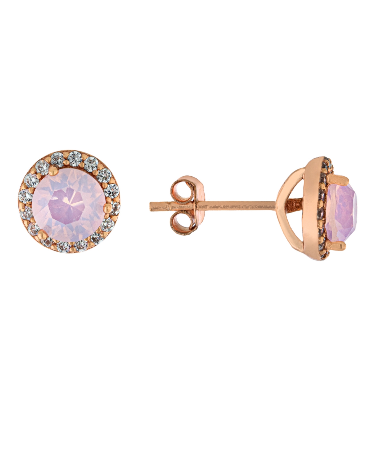 Giani Bernini Fine Crystal Round Halo Stud Earrings in Sterling Silver, Created for Macy's