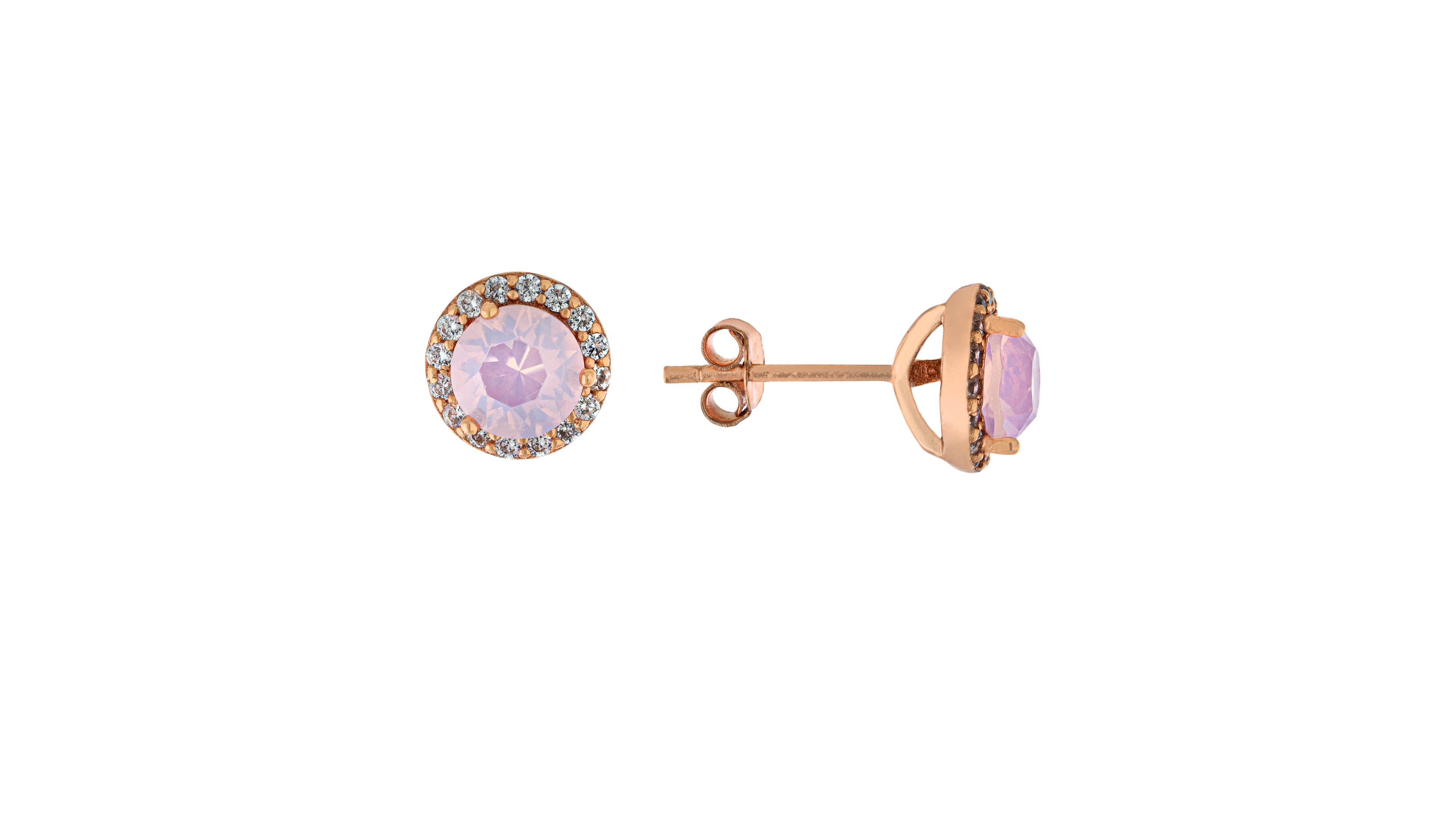 Giani Bernini Fine Crystal Round Halo Stud Earrings in Sterling Silver, Created for Macy's