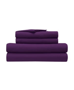 Shop Serta Simply Clean Sheet Set, Queen In Purple
