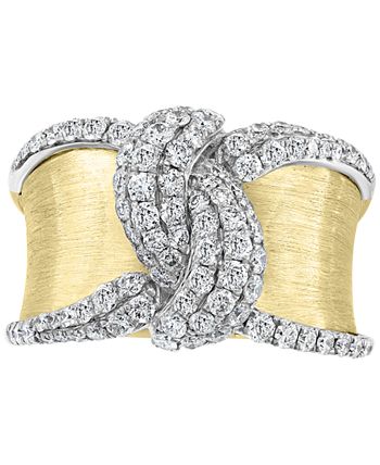 EFFY Collection - Diamond Swirl Statement Ring (1-1/10 ct. t.w.) in 14k Gold & White Gold