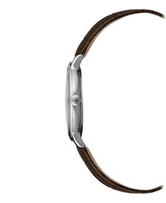 Men's Swiss Toccata Brown Leather Strap Watch 39mm