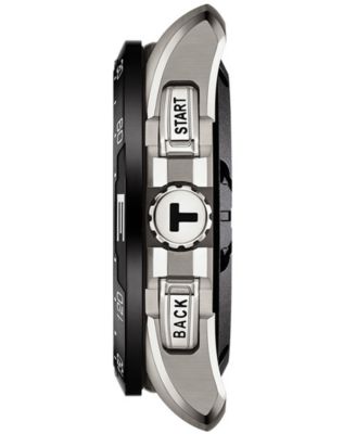 Men's Swiss T-Touch Connect Solar Black Rubber Strap Smart Watch 48mm