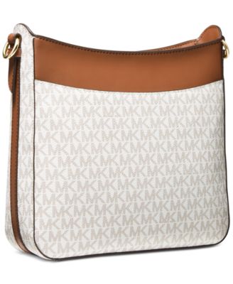 Michael Kors Signature Jet Set Charm Large Top-Zip Webbing Strap Crossbody