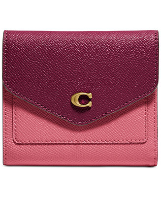 COACH Wyn Small Colorblock Leather Wallet - Macy's