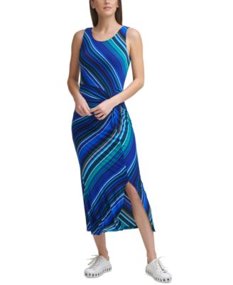 DKNY - Printed Side-Slit Dress