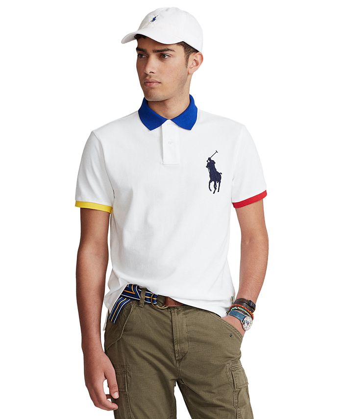 Polo Ralph Lauren Men's Custom Slim Fit Big Pony Polo Shirt & Reviews -  Polos - Men - Macy's