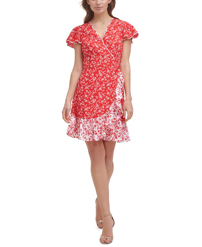 Vince Camuto Ruffled Fit & Flare Dress - Macy's