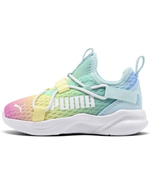 Puma Big Girls Rainbow Softride Rift Rainbow Slip-on Running Sneakers From Finish Line In Rainbow