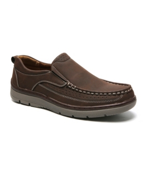 Shop Aston Marc Men's Slip On Comfort Casual Shoes In Brown